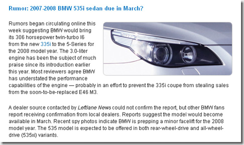 BMW 535i Sedan