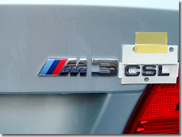 BMW M3 CSL Emblem