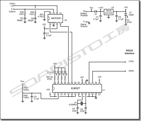 CAN to Serial Interface Circuit