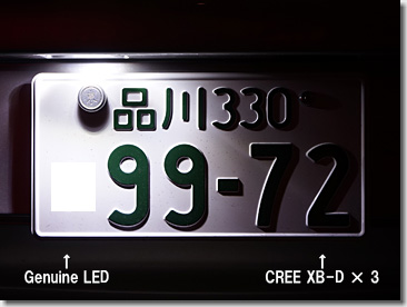 Porsche LED License Lamp