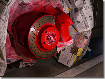 Porsche 997, Wheel Spacer, Red Painting, DIY