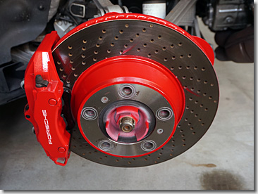 Porsche 997, Wheel Spacer, Red Painting, DIY