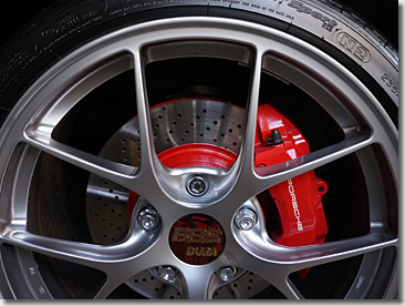 Porsche 997, Wheel Spacer, Red Painting, DIY