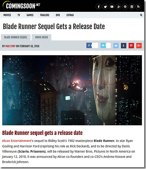 Blade Runner Sequel