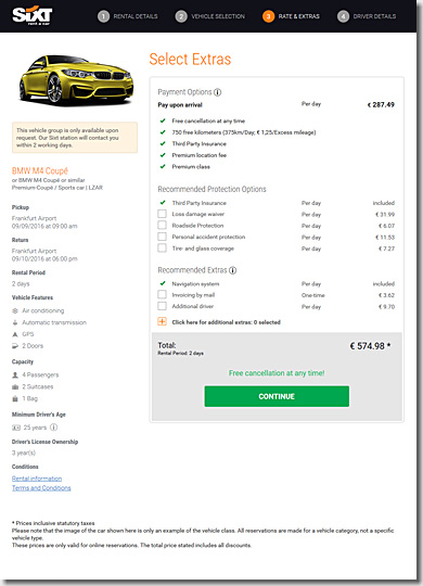 Sixt Rent A Car, BMW M4 Coupe