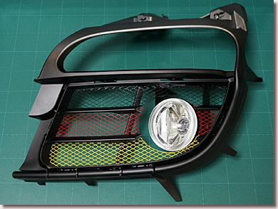 Porsche 911 Type 997, Front Mesh Grill, HID Fog Lamp, DIY