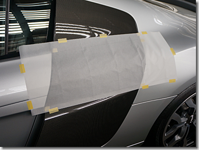 Audi R8 Quattro Carbon Side Logo, 3M Japan Car Wrapping Film