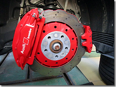 Red Caliper Paint, Audi R8 V10 5.2 FSI quattro