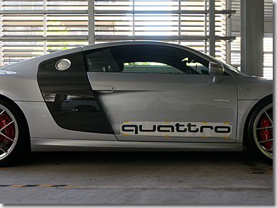 Audi R8 Quattro Carbon Side Logo, 3M Japan Car Wrapping Film
