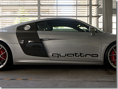 Audi R8 Quattro Carbon Side Logo, 3M Japan Car Wrapping Film