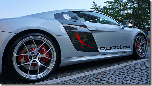 Audi R8 Quattro Carbon Side Logo, 3M Japan Car Wrapping Film