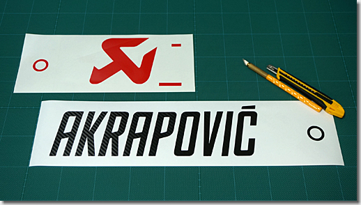 Audi R8 Akrapovic Rear Sticker