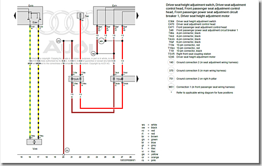 Audi R8 Wiring Diagram, Right Front Seat Coupling Station