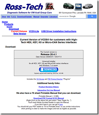 Ross-Tech VCDS Setup