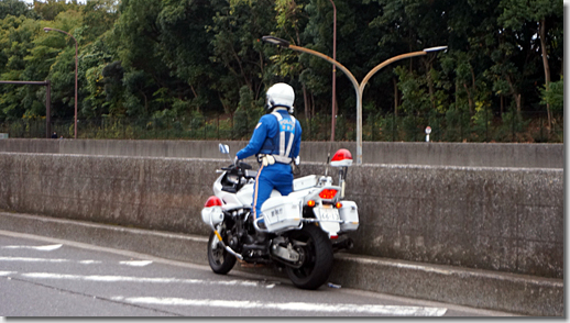 Police Motorcycle at Heiwajima