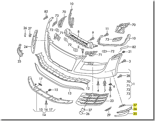 Carbon Front Winglet Canard - Audi R8 LMX