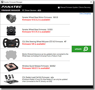 Fanatec Control Panel