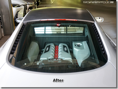 Audi R8 Rear Vent Grille Painting, After