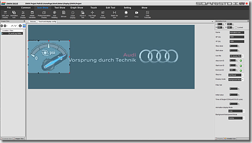 OBD2 CAN Multi-Gauge for Audi R8, DWIN 6.8inch Touch Display Monitor